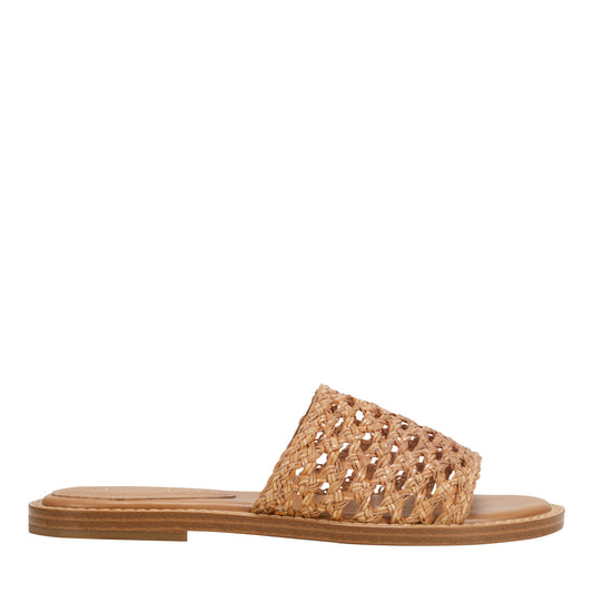 Glynne Woven Flat Sandal - Brown | Marc Fisher