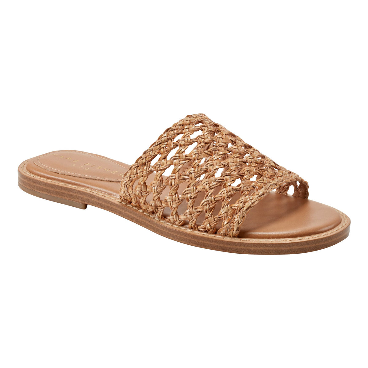 Glynne Woven Flat Sandal - Brown | Marc Fisher