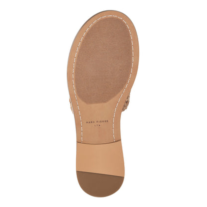 Glynne Woven Flat Sandal - Brown | Marc Fisher