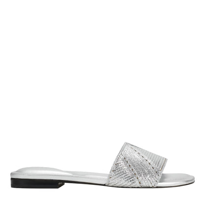 Murphy Flat Sandal - Silver | Marc Fisher