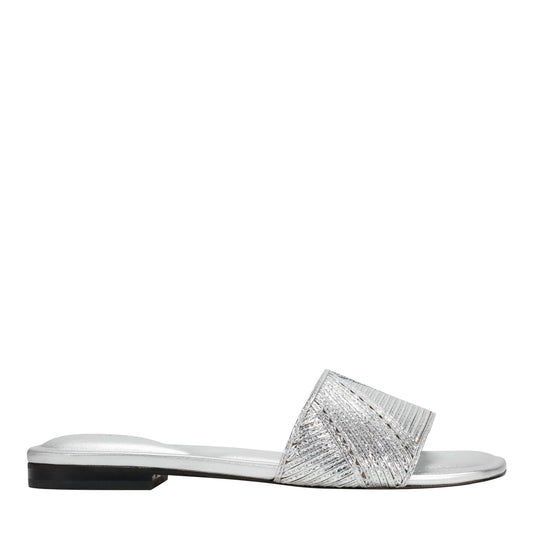 Murphy Flat Sandal - Silver | Marc Fisher