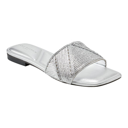 Murphy Flat Sandal - Silver | Marc Fisher