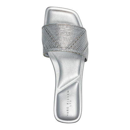 Murphy Flat Sandal - Silver | Marc Fisher