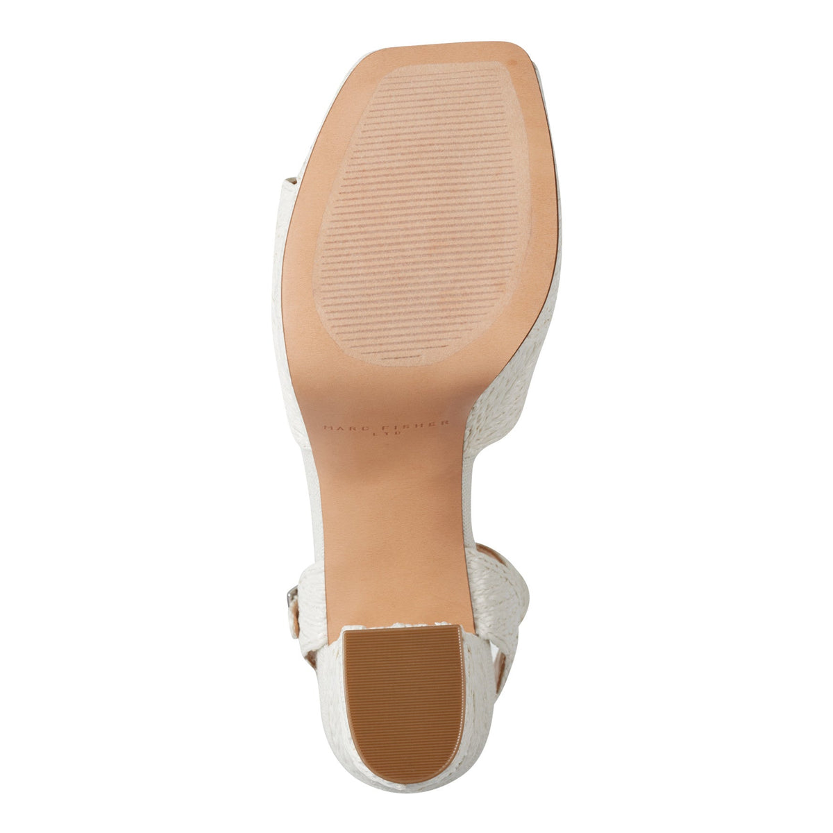 Calyn Platform Sandal - White Raffia | Marc Fisher