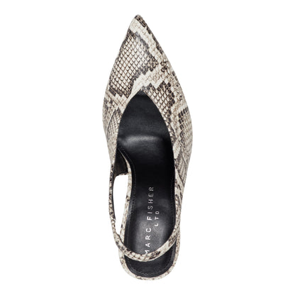 Esther Leather Slingback Pump - Snake Print Multi Leather | Marc Fisher