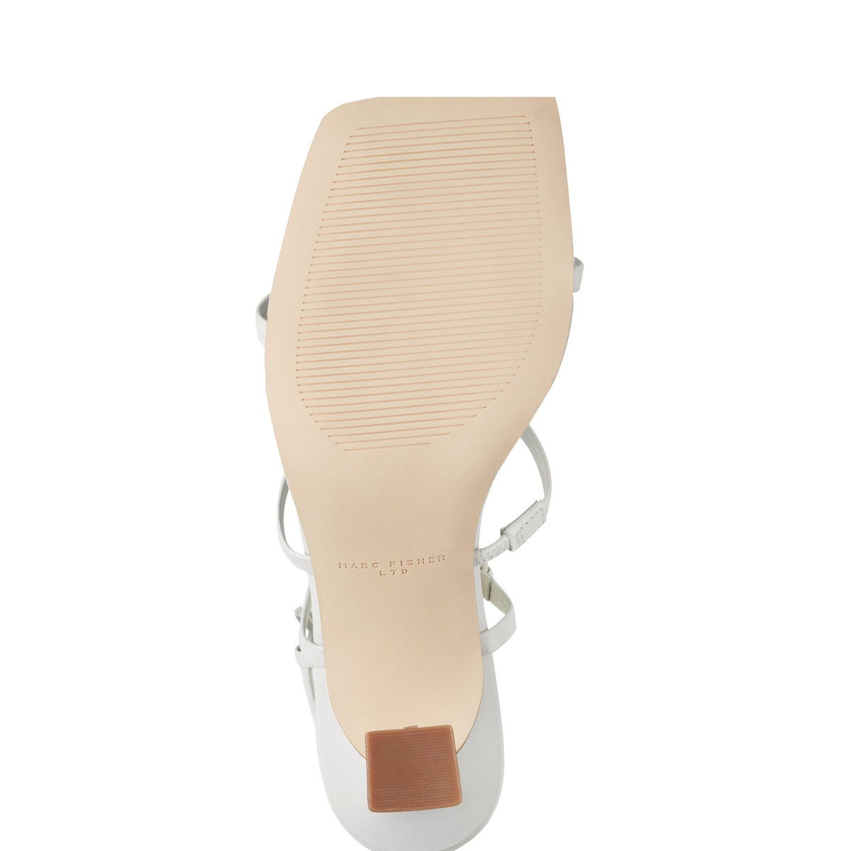 Dennie Strappy Leather Dress Sandal - White Leather | Marc Fisher