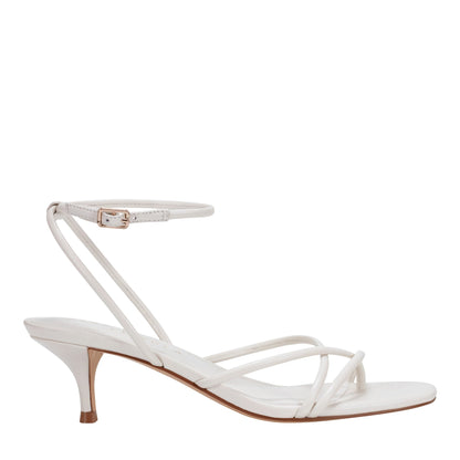 Ballen Leather Ankle Strap Sandal - White Leather | Marc Fisher