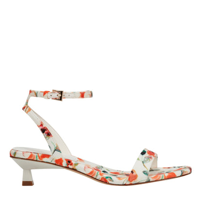 Alona Ankle Strap Sandal - White Floral | Marc Fisher