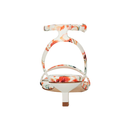 Alona Ankle Strap Sandal - White Floral | Marc Fisher