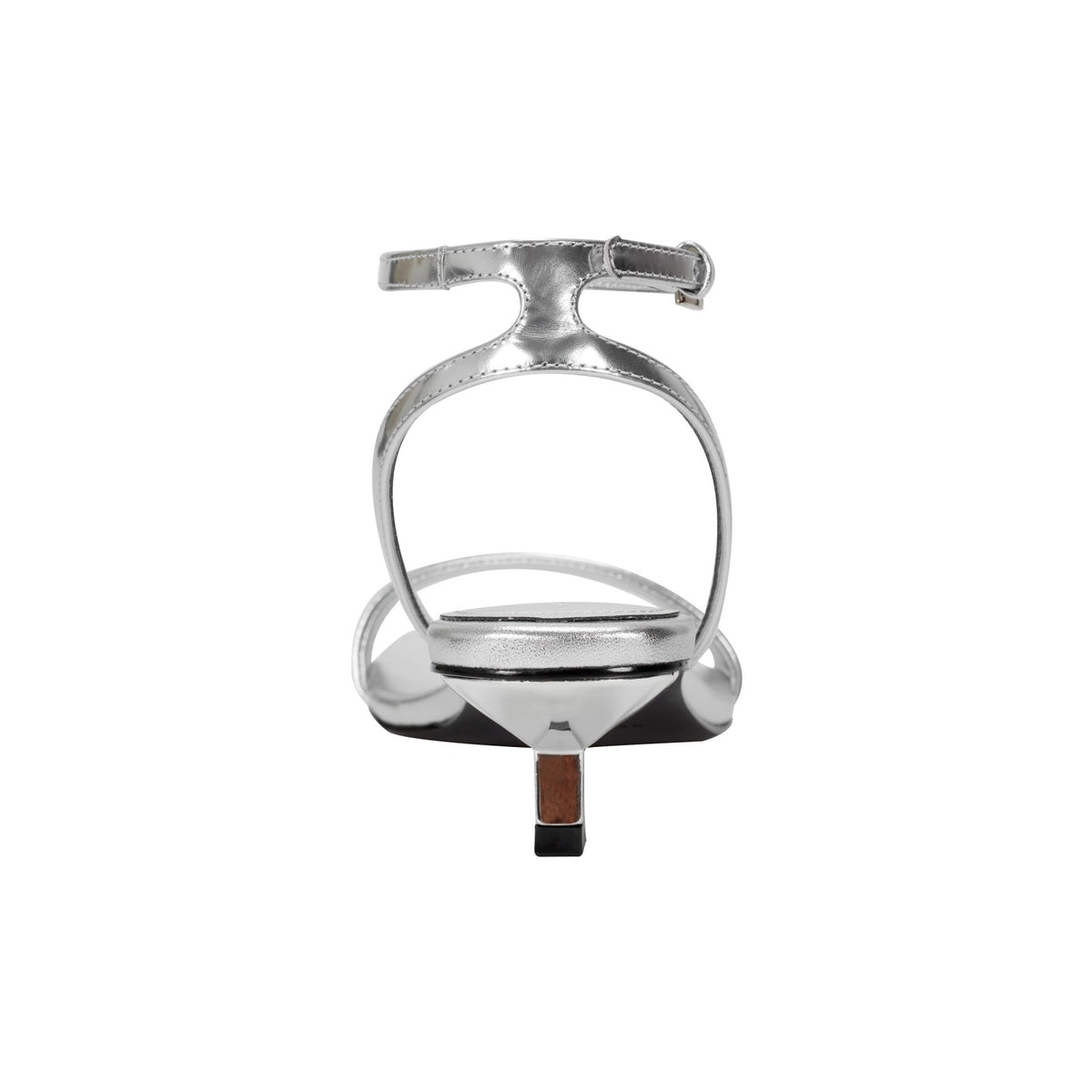 Alona Ankle Strap Sandal - Silver Leather | Marc Fisher