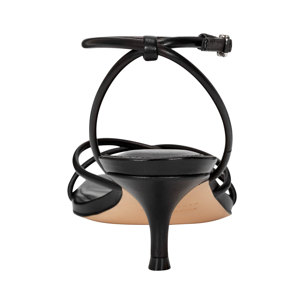 Ballen Leather Ankle Strap Sandal - Black Leather | Marc Fisher