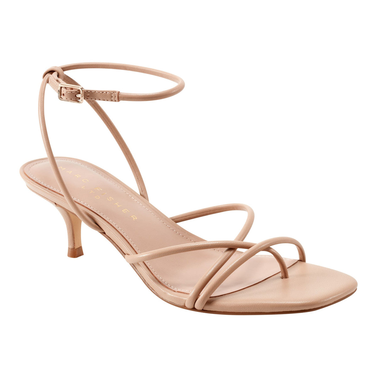 Ballen Leather Ankle Strap Sandal - Natural Leather | Marc Fisher