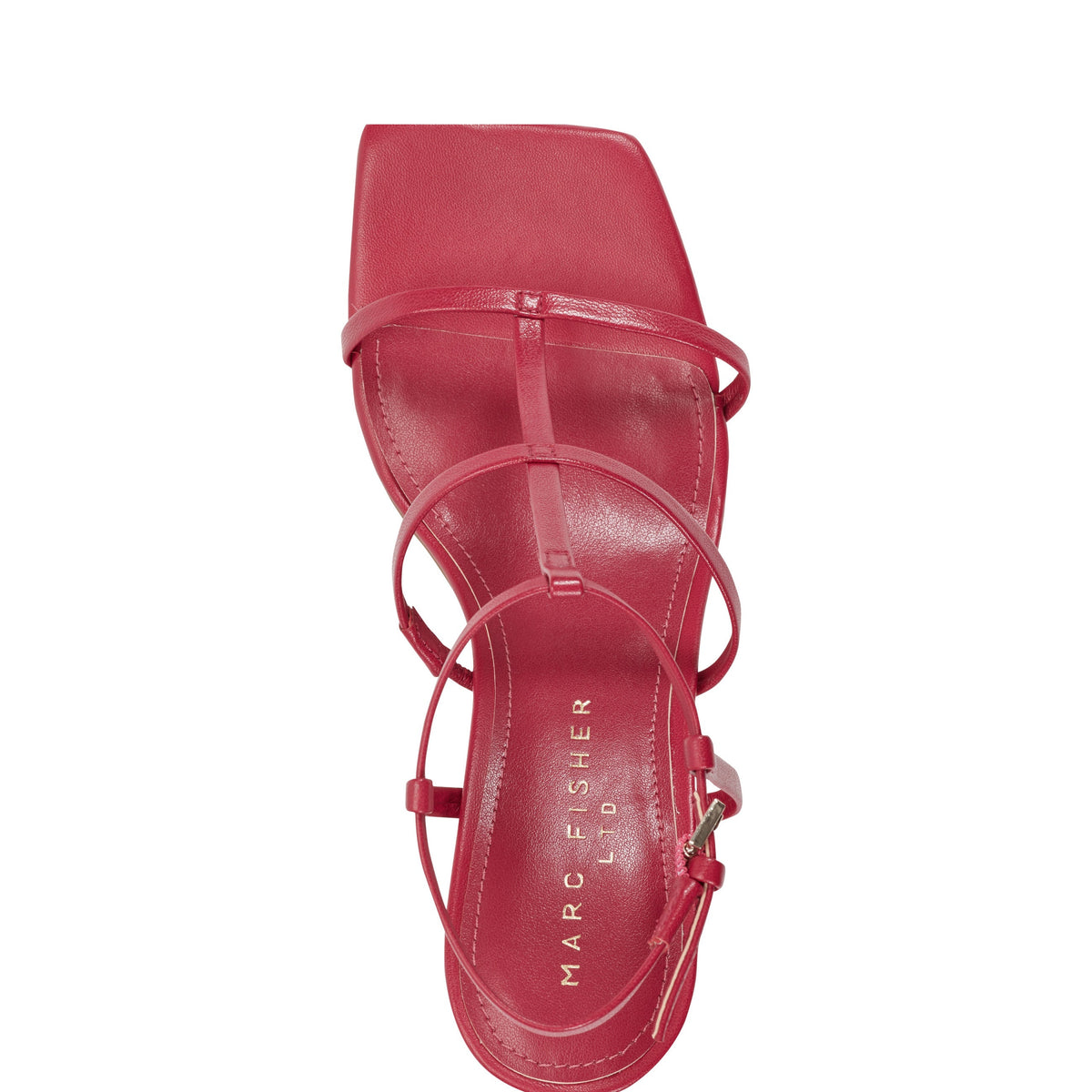 Dennie Strappy Leather Dress Sandal - Dark Pink Leather | Marc Fisher