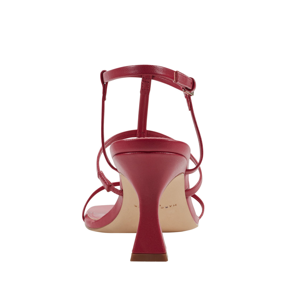 Dennie Strappy Leather Dress Sandal - Dark Pink Leather | Marc Fisher