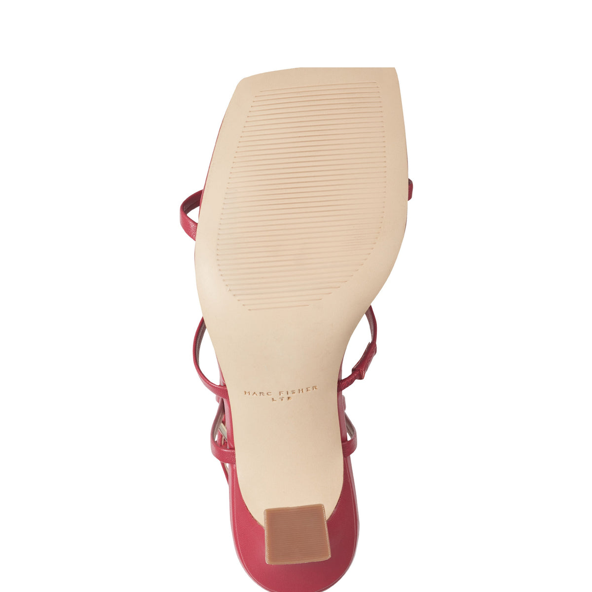 Dennie Strappy Leather Dress Sandal - Dark Pink Leather | Marc Fisher