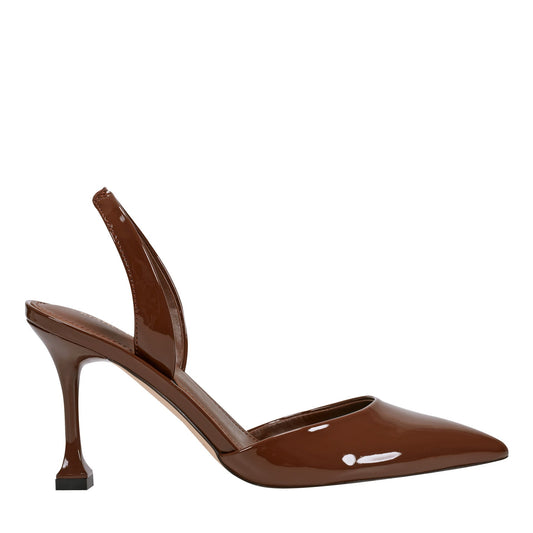 Hadya Slingback Pump - Brown Patent | Marc Fisher