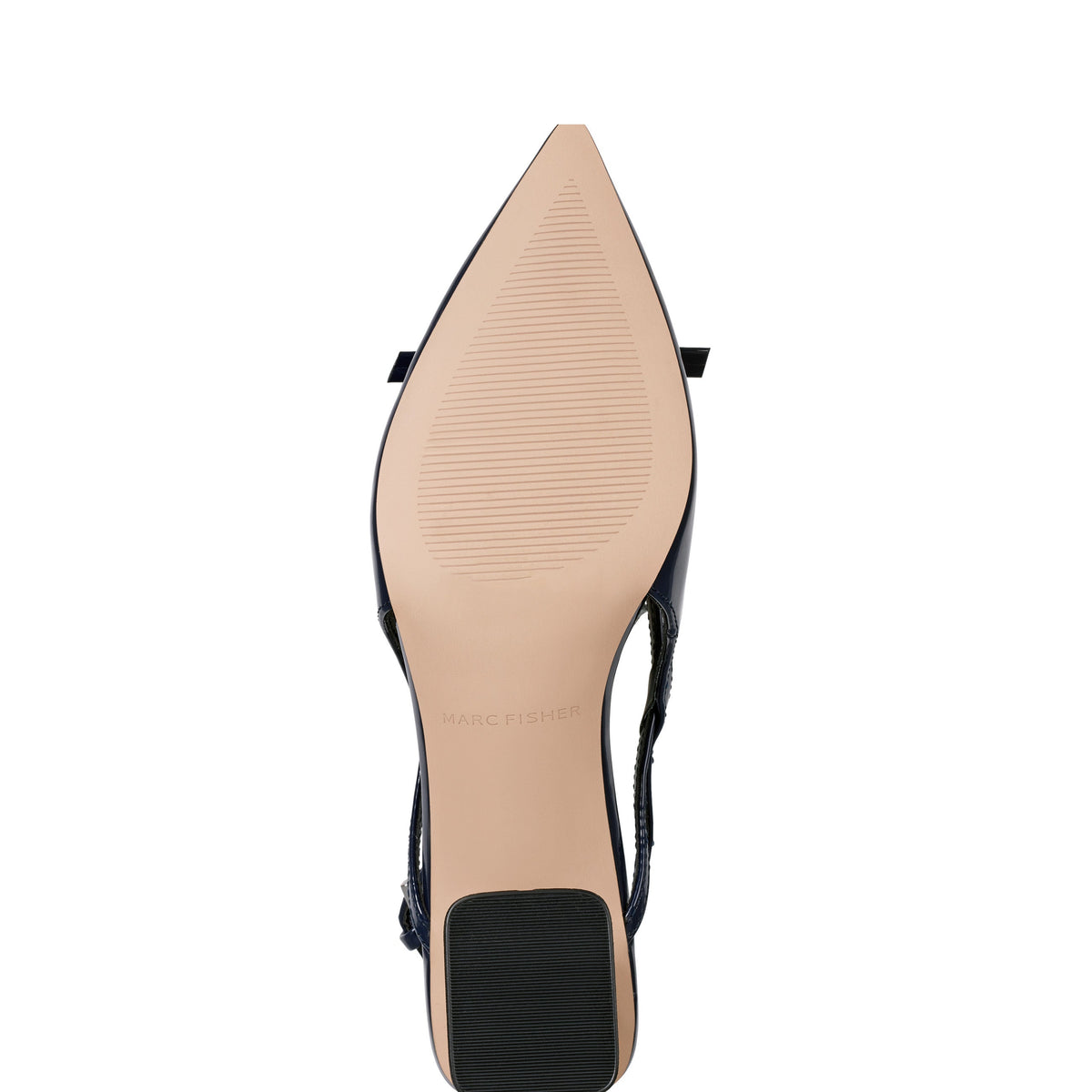 Laily Bow Slingback Pump - Navy Patent | Marc Fisher
