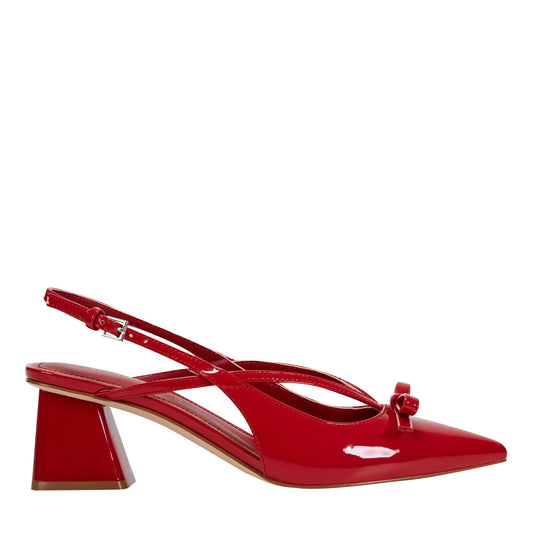 Laily Bow Slingback Pump - Red Patent | Marc Fisher