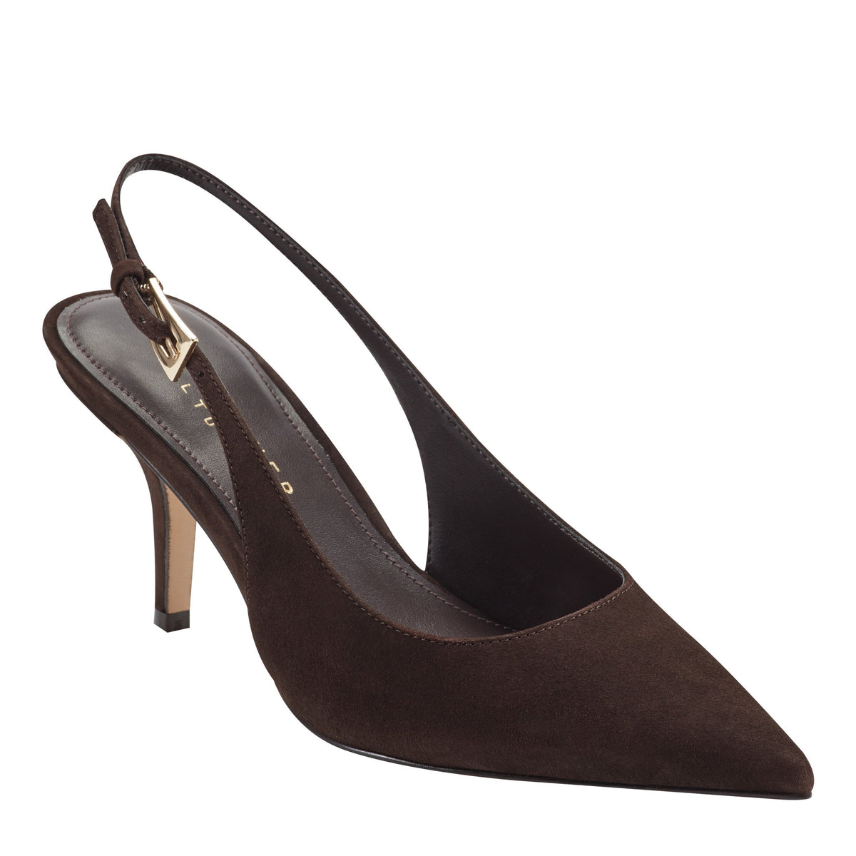 Dorie Leather Slingback Pump - Dark Brown Leather | Marc Fisher