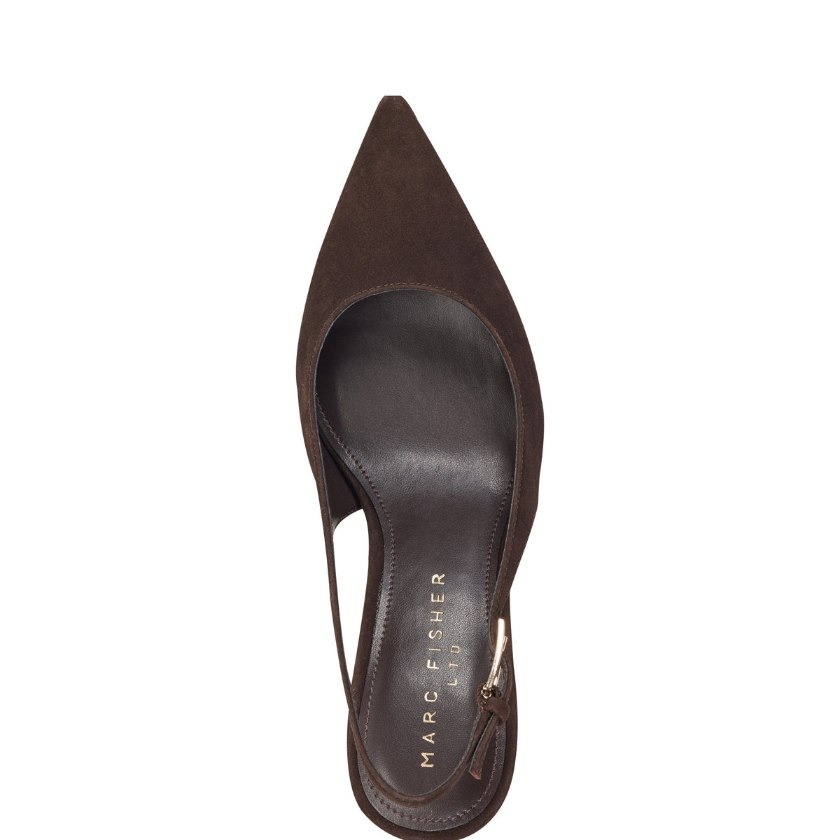 Dorie Leather Slingback Pump - Dark Brown Leather | Marc Fisher