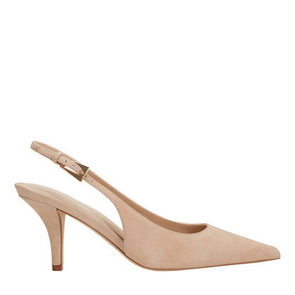 Dorie Leather Slingback Pump - Light Natural Suede | Marc Fisher