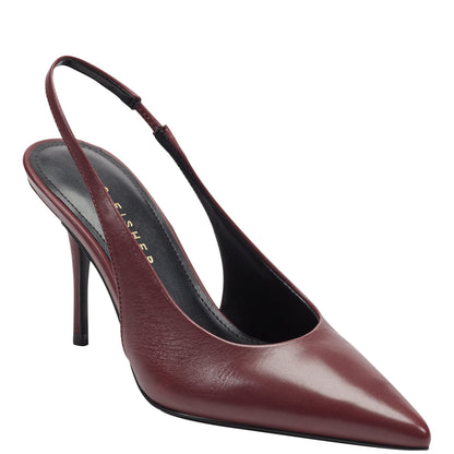 Leynne Slingback Pump - Dark Red Leather | Marc Fisher
