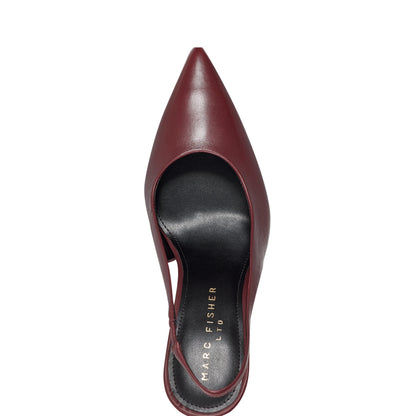 Leynne Slingback Pump - Dark Red Leather | Marc Fisher