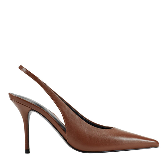 Leynne Slingback Pump - Brown Leather | Marc Fisher