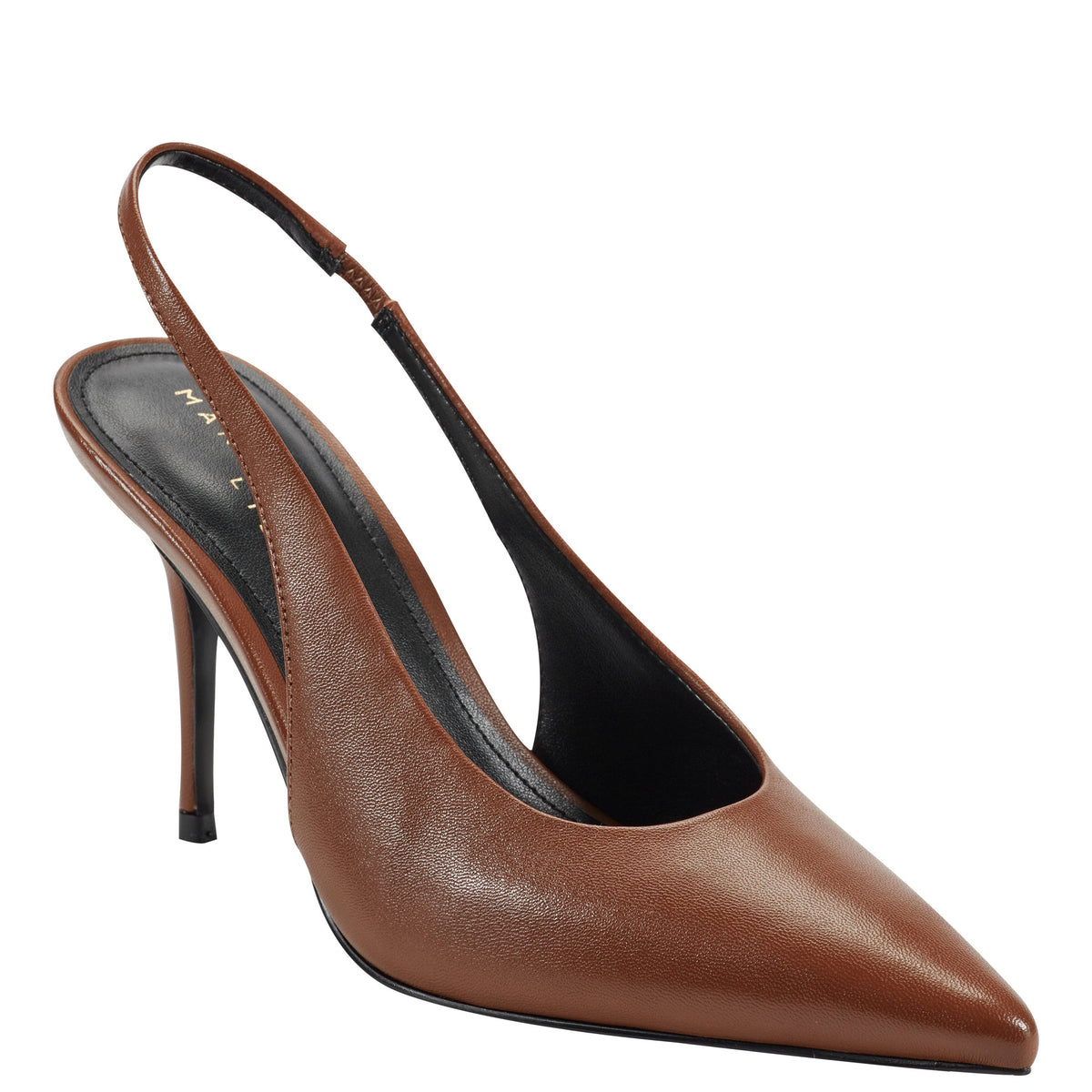 Leynne Slingback Pump - Brown Leather | Marc Fisher