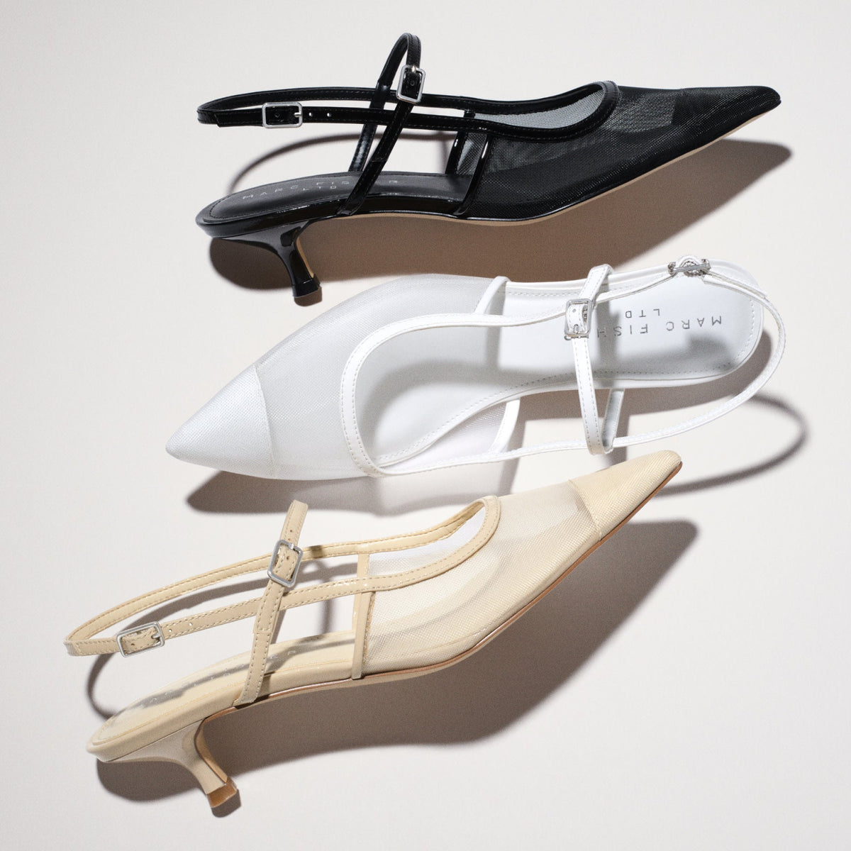 Ceddy Kitten Heel Slingback Pump - Natural Raffia | Marc Fisher