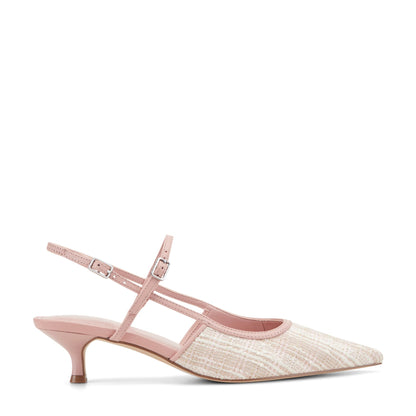 Ceddy Kitten Heel Slingback Pump - Pink Tweed | Marc Fisher