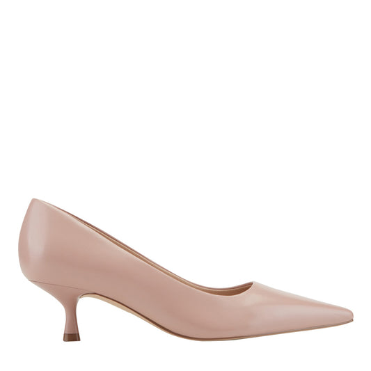 Calynna Leather Kitten Heel Pump - Light Pink Leather | Marc Fisher
