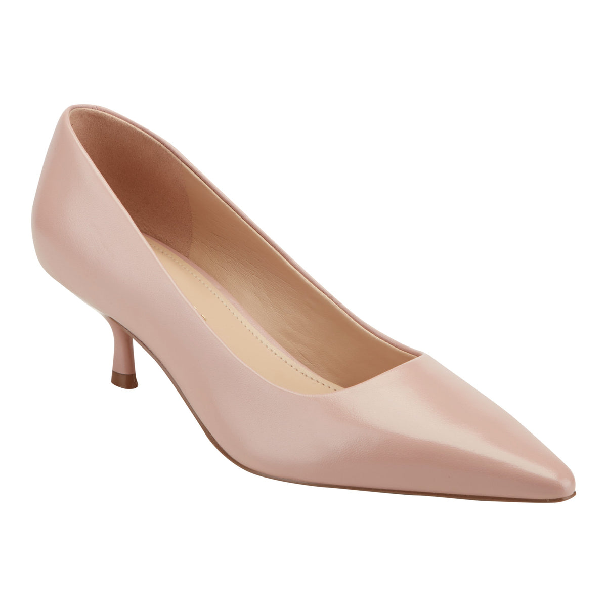 Calynna Leather Kitten Heel Pump - Light Pink Leather | Marc Fisher