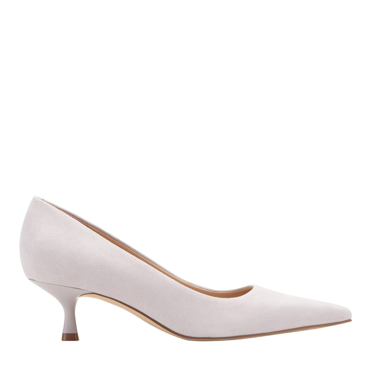 Calynna Leather Kitten Heel Pump - Lavender Suede | Marc Fisher