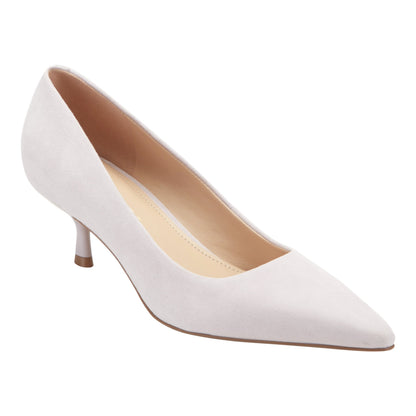 Calynna Leather Kitten Heel Pump - Lavender Suede | Marc Fisher