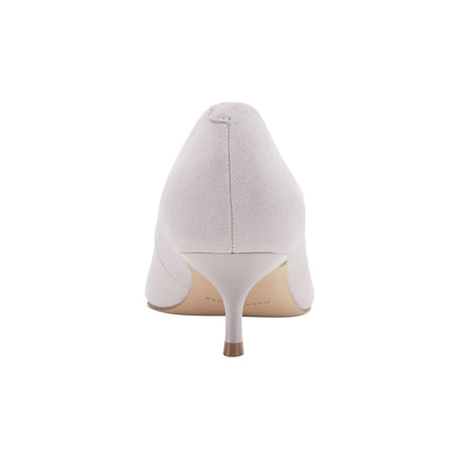 Calynna Leather Kitten Heel Pump - Lavender Suede | Marc Fisher