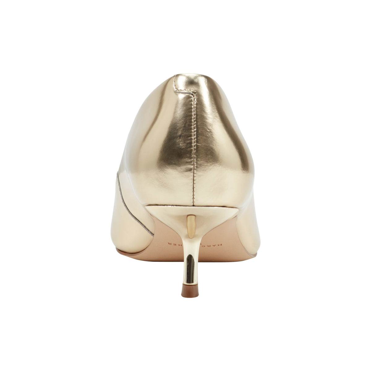 Calynna Leather Kitten Heel Pump - Gold Leather | Marc Fisher