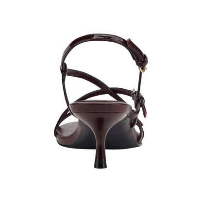 Nylah Leather Strappy Sandal - Red Patent Leather | Marc Fisher