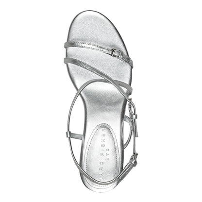 Nylah Leather Strappy Sandal - Silver Leather | Marc Fisher