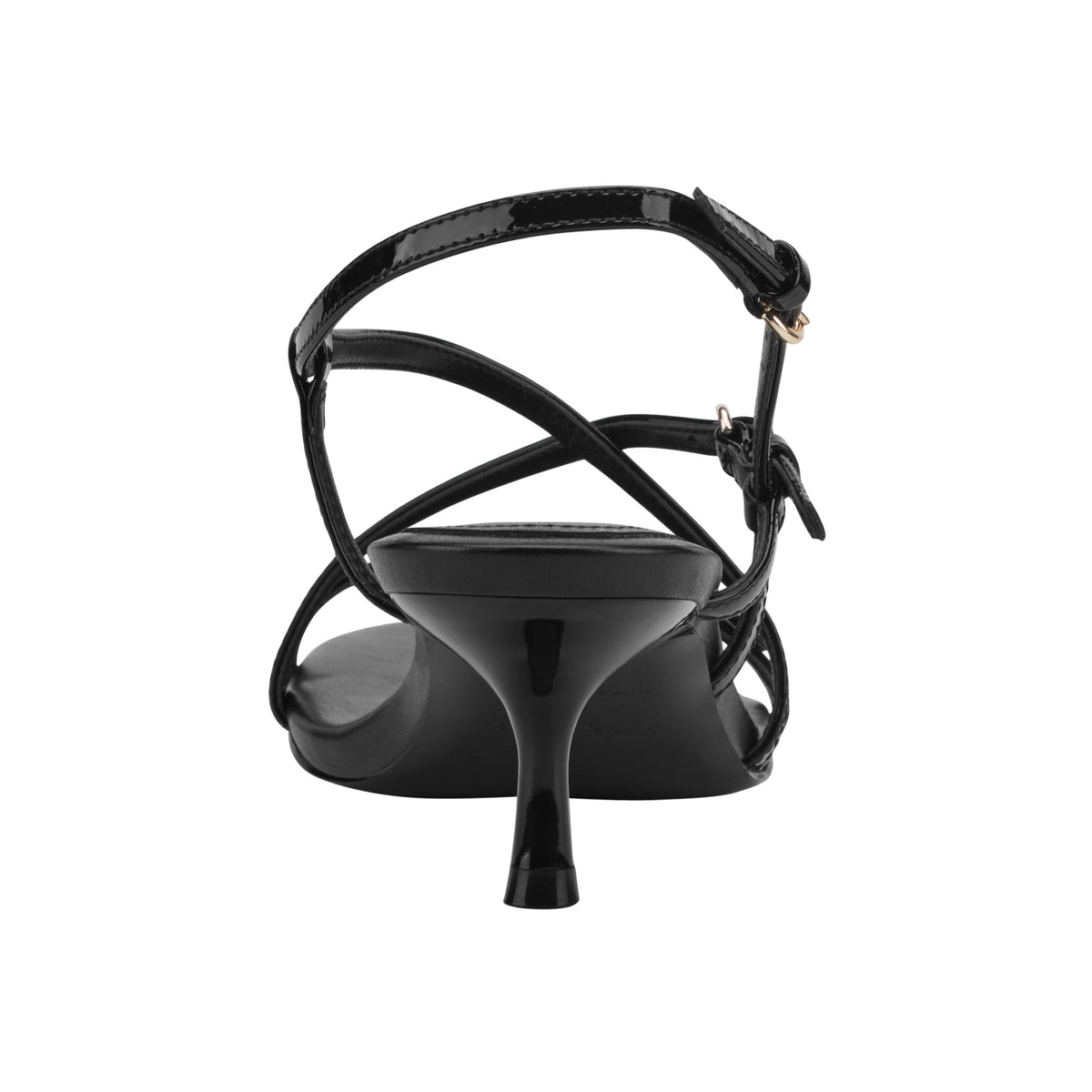 Nylah Leather Strappy Sandal - Black Patent Leather | Marc Fisher