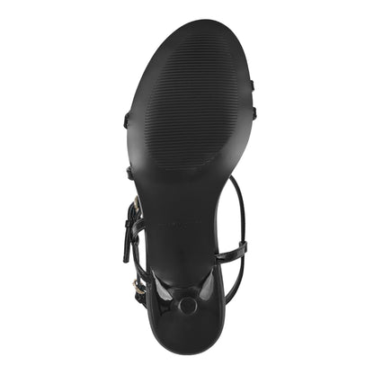 Nylah Leather Strappy Sandal - Black Patent Leather | Marc Fisher