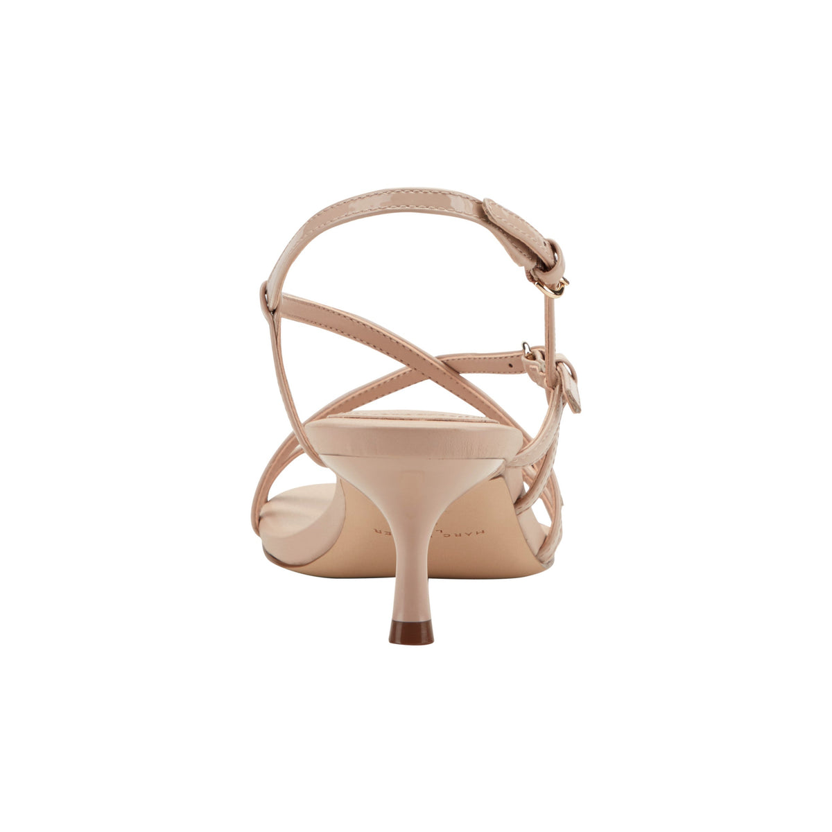 Nylah Leather Strappy Sandal - Natural Patent Leather | Marc Fisher