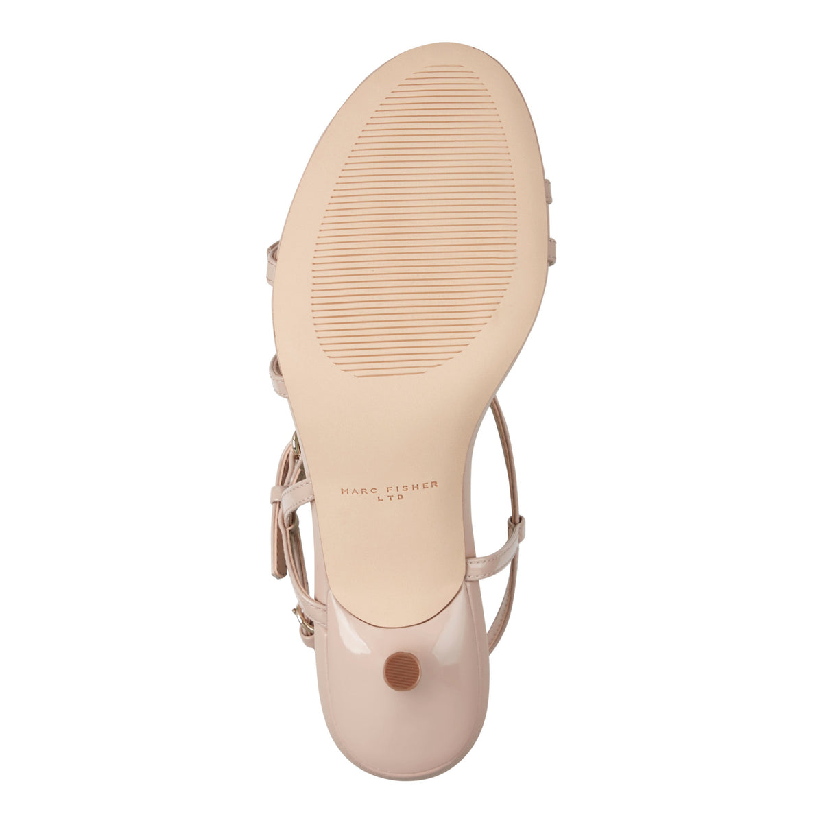 Nylah Leather Strappy Sandal - Natural Patent Leather | Marc Fisher