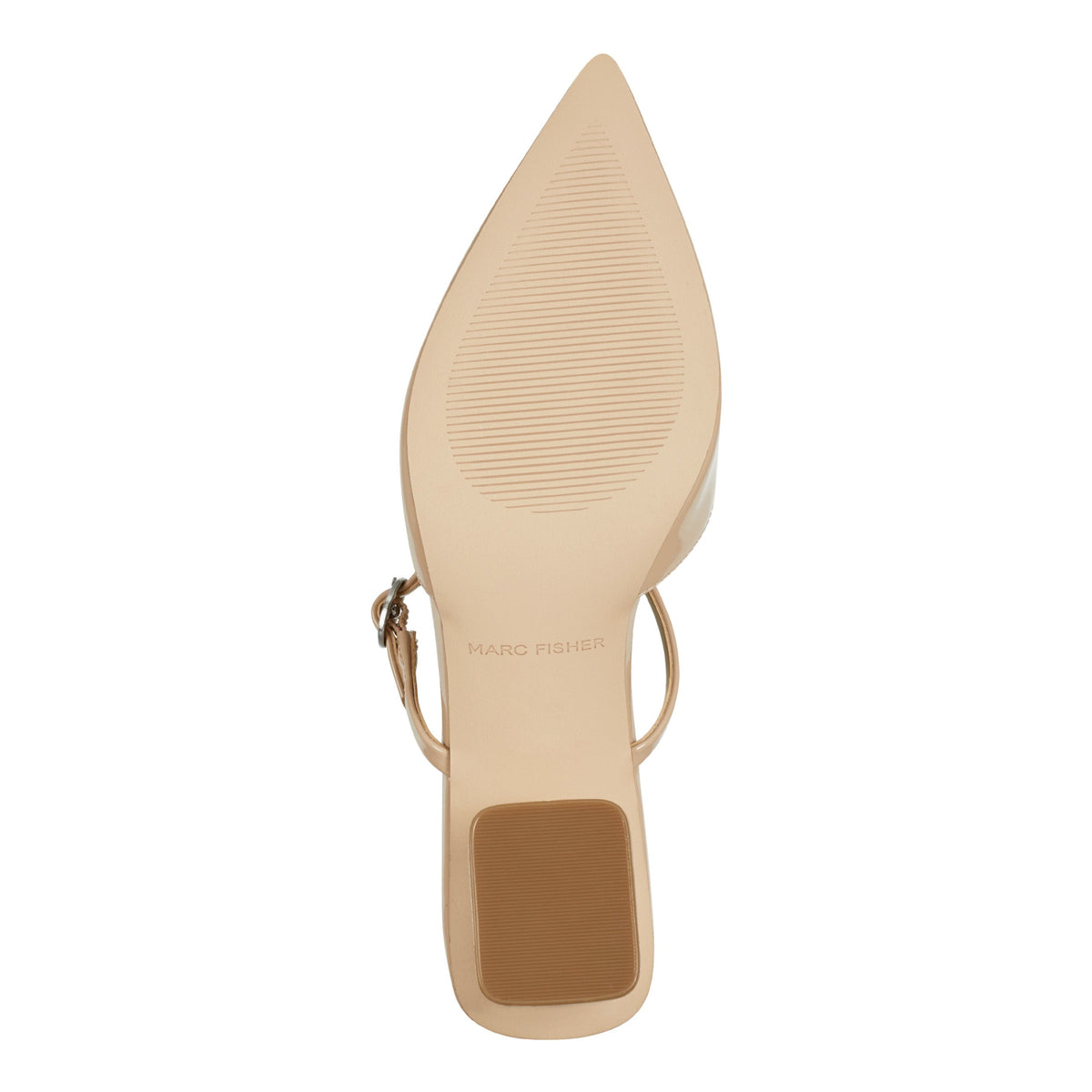 Lakey Heeled Mule - Light Natural Patent | Marc Fisher
