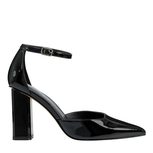 Demeter Ankle Strap Pump - Black Patent | Marc Fisher