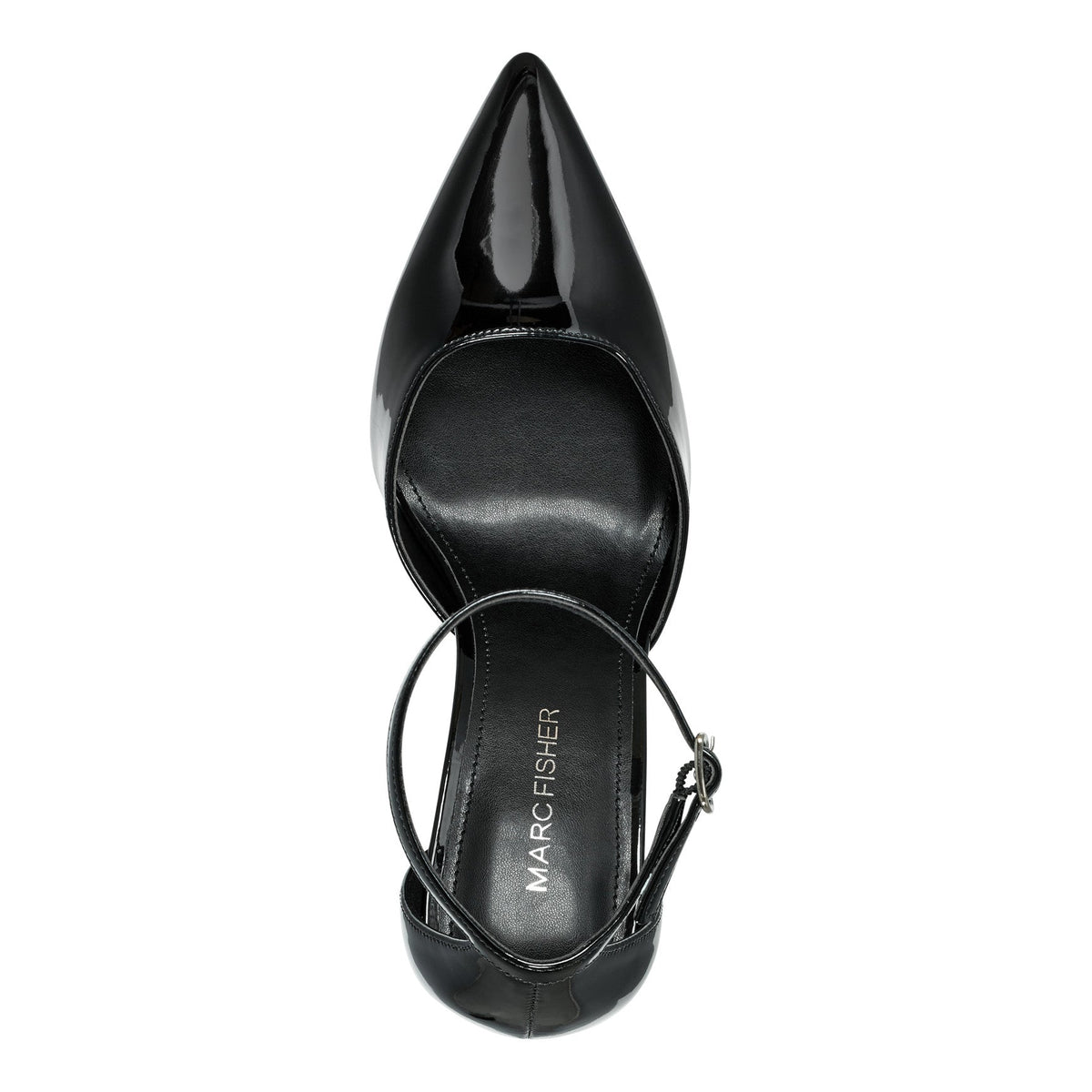 Demeter Ankle Strap Pump - Black Patent | Marc Fisher