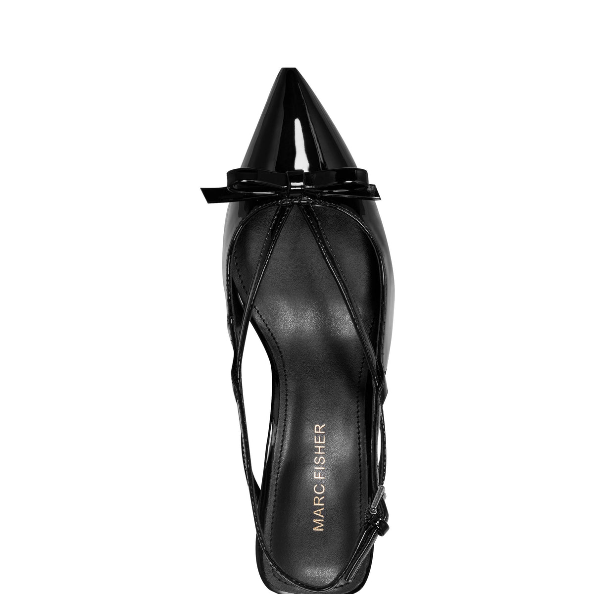 Laily Bow Slingback Pump - Black Patent | Marc Fisher