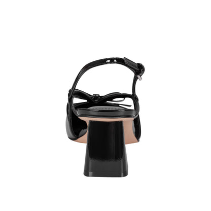 Laily Bow Slingback Pump - Black Patent | Marc Fisher