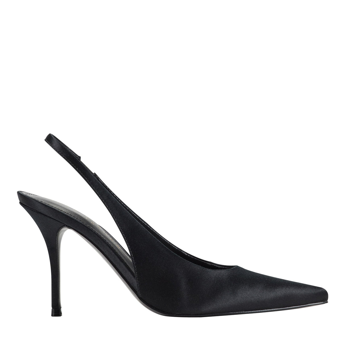 Leynne Slingback Pump - Black Satin | Marc Fisher