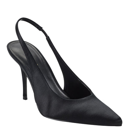 Leynne Slingback Pump - Black Satin | Marc Fisher